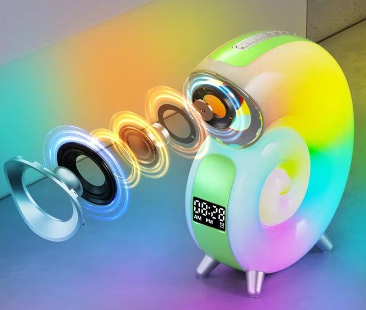 Умная колонка-ночник "Улитка" 4 в 1 Conch Music Light grand KP-556, 256 режимов освещения - изображение 3