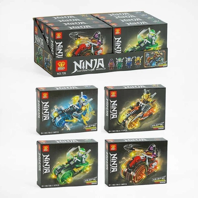 Набор 4в1 конструктор ниндзяго NO.726 NINJA ( 400 дет. ) – игрушки