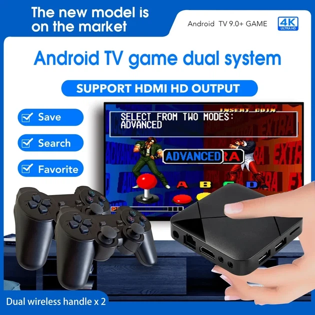 Игровая ТВ приставка M8 mini 4K на Android TV с встроенным эмулятором ретро игр и джойстиками - изображение 6