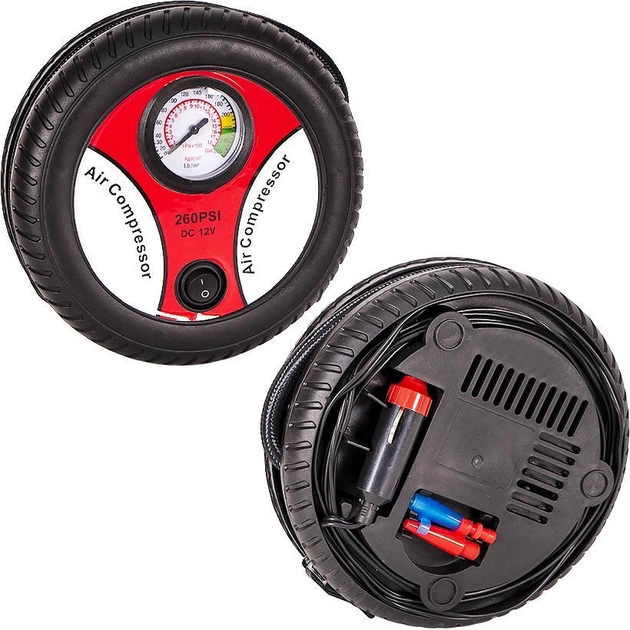 Компреcсор для шин в машину в виде колеса Air Compressor 260PSI X2-95 - изображение 2