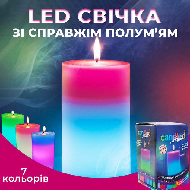 Набор восковых свечей 3шт Mood Magic с настоящим пламенем и LED подсветкой - Фото 4 Набор восковых свечей 3шт Mood Magic с настоящим пламенем и LED подсветкой - изображение 4