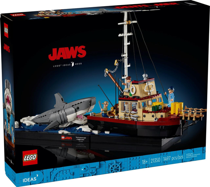 Zestaw klocków LEGO Ideas Szczęki 1497 elementów (21350) - obraz 1