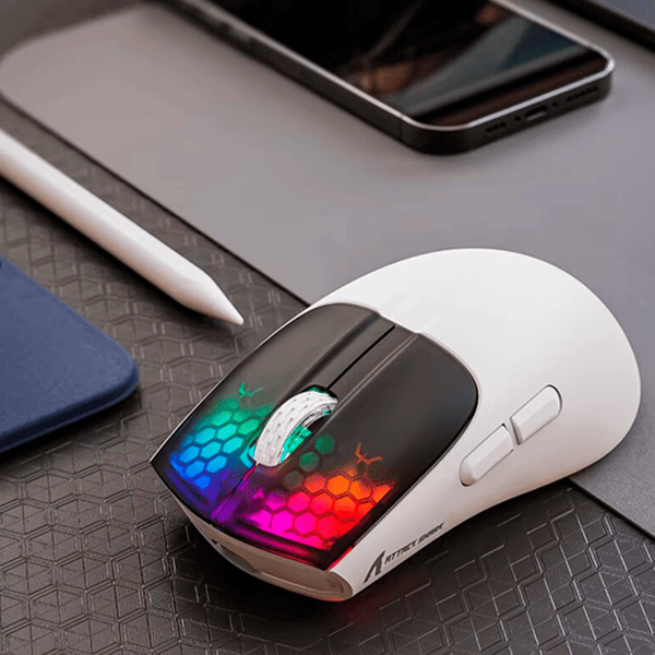 Беспроводная игровая мышка Attack SHARK X5 (6 клавиш, 4000 DPI, RGB, Black and White) - изображение 5