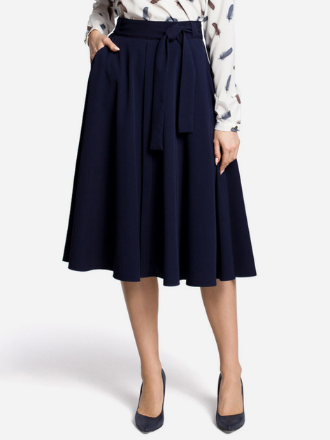 Spódnica rozkloszowana damska elegancka Made Of Emotion M367 L Granatowa (5903068406850) - obraz 1