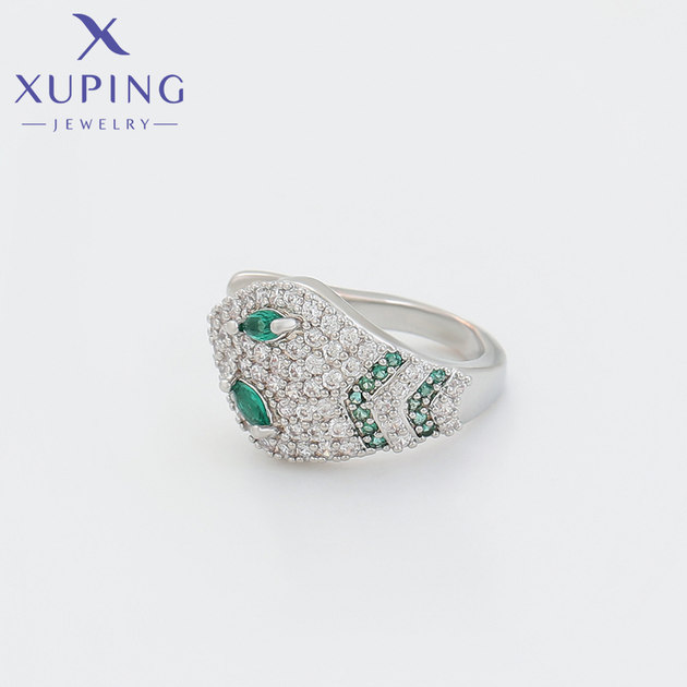 Сережка на одне вухо кафа Кобра на середину хрящика Xuping platinum plated - изображение 3