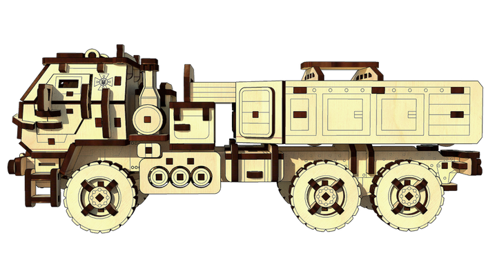 3D Пазл Із Дерева Механічний Pazly Хаймарс Himars 308 деталей - зображення 7