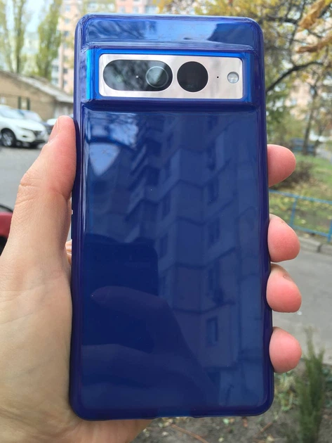 Чехол противоударный силиконовый Tech21 Evo Check для Google Pixel 7 Pro (6.7") Classic Blue T21-9960 - изображение 3