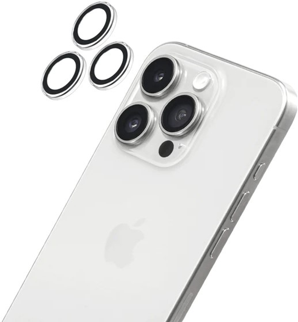 Szkło hartowane Laut Prime GLS Camera Ring Protector do Apple iPhone 16 Pro/16 Pro Max Clear (L_IP24B_PGL_C) - obraz 1