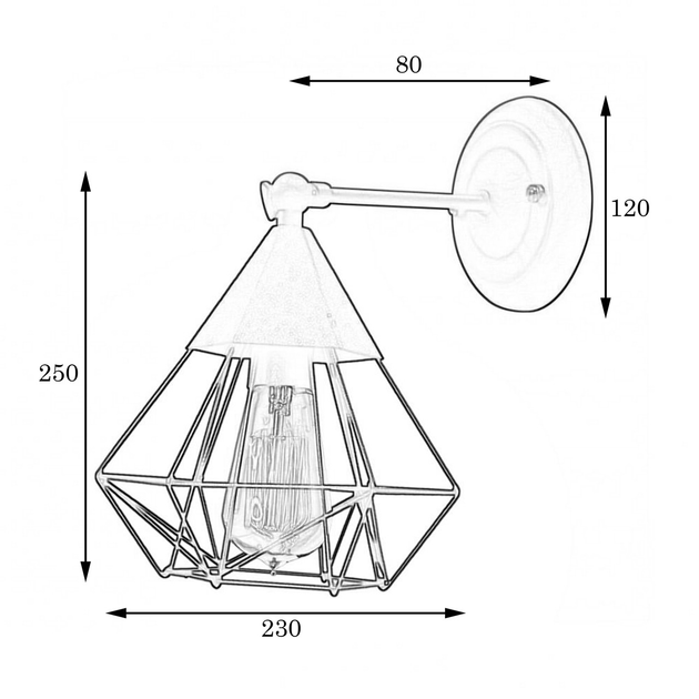 Бра в стиле лофт MSK Electric Crystal NL 0535-1 W - изображение 2