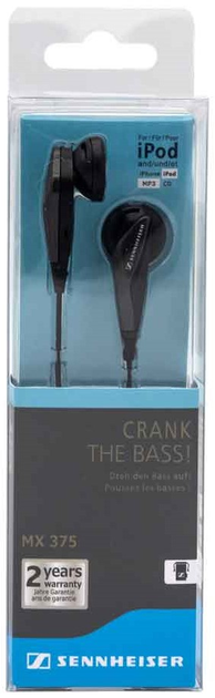 Навушники Sennheiser MX 375 Black (4044155074062) - зображення 3