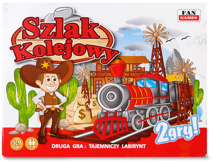 Gra planszowa Fan Szlak kolejowy + Tajemniczy labirynt 2 w 1 (5906749804341) - obraz 1