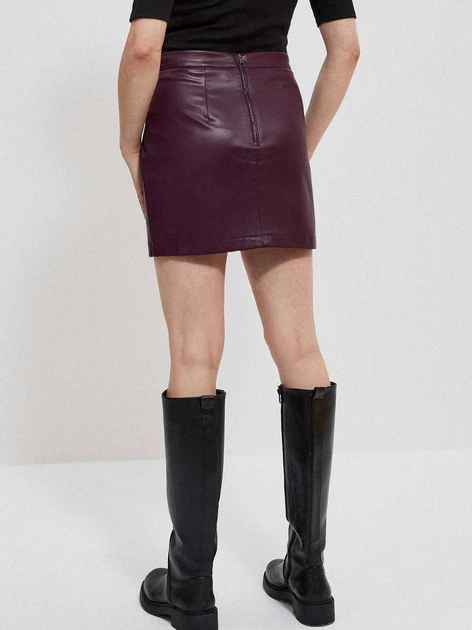 Spódnica damska z eko skóry Moodo Z-SC-3913 L Bordowa (5904152355412) - obraz 2