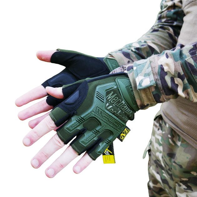 Рукавиці тактичні безпалі Mechanix MXK-2 Олива M - зображення 1