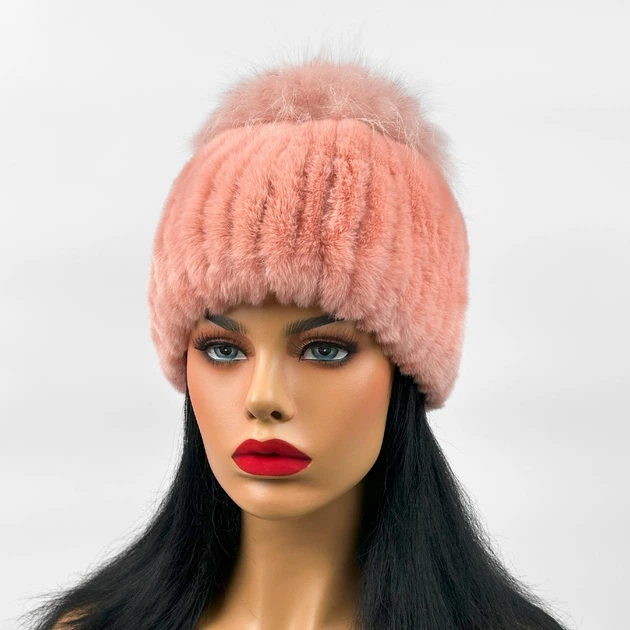 Меховая шапка из Rex Rabbit «Бон» BARS, 55-59 (Персиковая) от продавца ...
