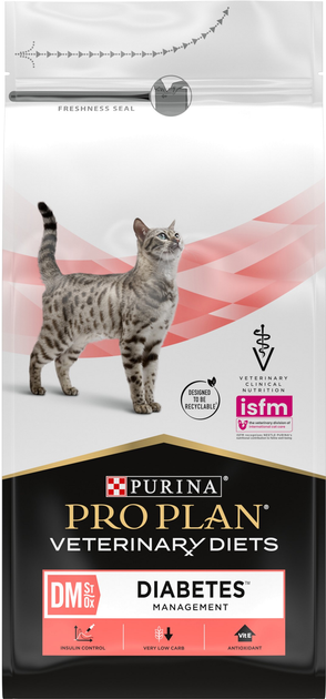 Sucha karma dietetyczna Purina Pro Plan DM ST/OX Diabetes Management dla dorosłych kotów, regulująca wchłanianie glukozy (cukrzyca) 1.5 kg (7613035159822) - obraz 2