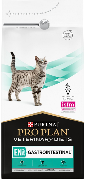 Sucha karma dla kotów Purina Pro Plan Veterinary Diets EN ST/OX Gastrointestinal 1.5 kg (7613287597496/7613035160682) - obraz 1