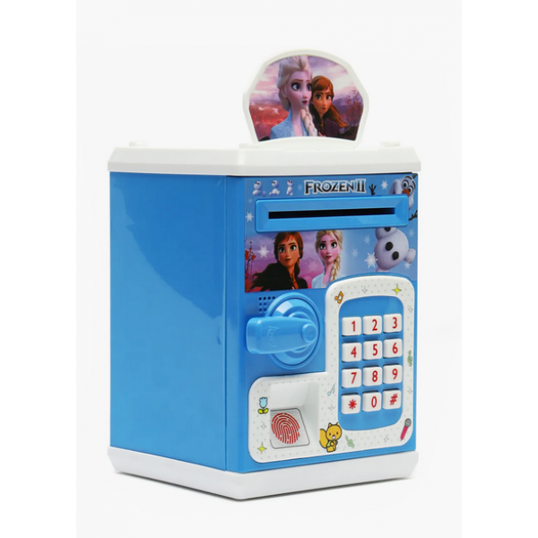 Электронная копилка сейф с отпечатком пальца и кодовым замком Money Safe WF-3002 Frozen синяя (D-2019091968) - изображение 2