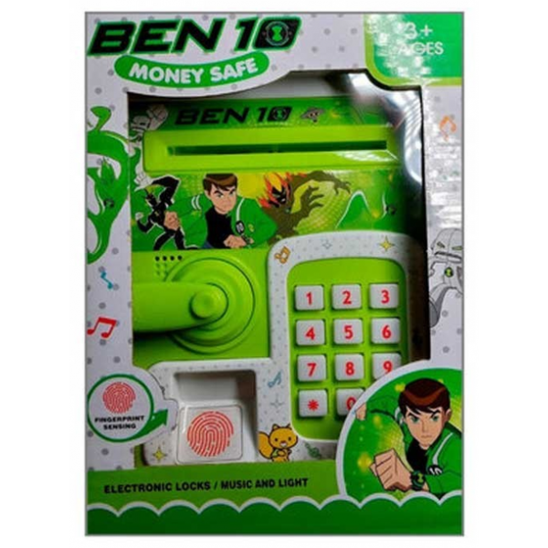 Электронная копилка сейф с отпечатком пальца и кодовым замком Money Safe WF-3002 Ben10 зеленая (D-2019091970) - изображение 3