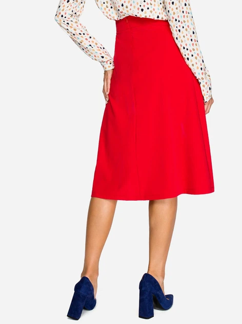 Спідниця міді жіноча Stylove S133 86674 M Червона (5903068426056) - зображення 2