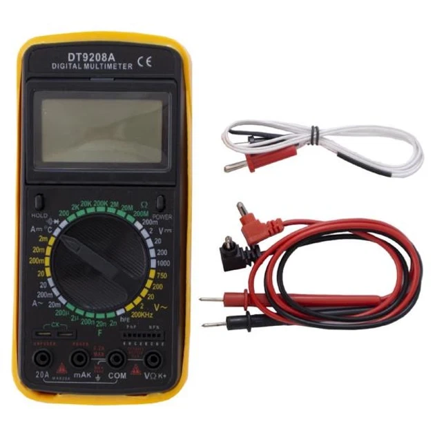 Цифровой мультиметр-тестер Digital DT-9208A Black-Yellow (7_01355) - изображение 3