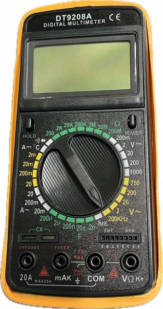 Цифровой мультиметр-тестер Digital DT-9208A Black-Yellow (7_01355) - изображение 6