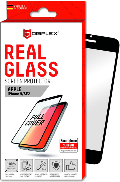 Szkło hartowane Displex Real Glass do Apple iPhone 6/7/8/SE 2020/2022 (4028778108885) - obraz 2