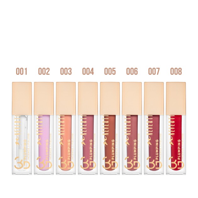 Блиск для губ Neverti 3D Plumping Intense Lipgloss рідкий зволожуючий 003 Bubblegum/Персиковий (NP800) - зображення 4
