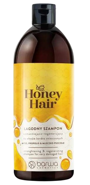 Шампунь для волосся Barwa Honey Hair медовий відновлювальний 480 мл (5902305009014) - зображення 1