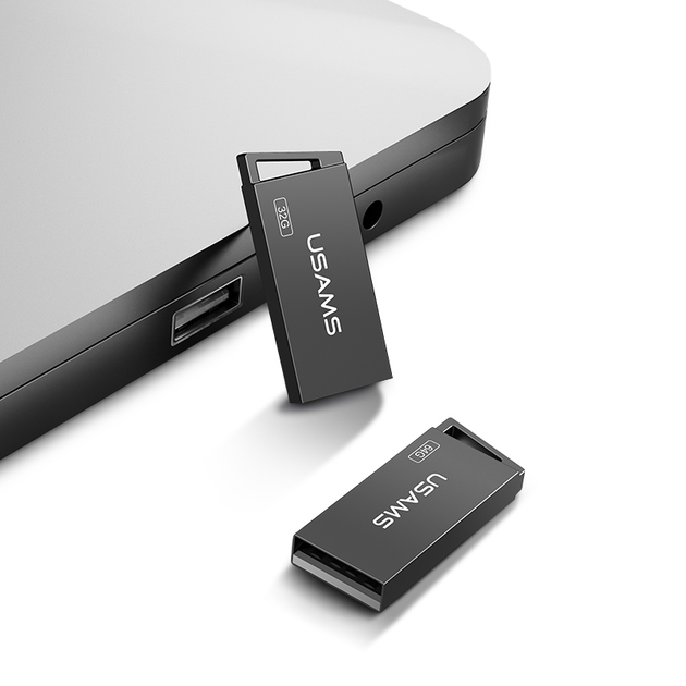 Металева USB Флешка для комп'ютера USAMS High Speed Flash Drive 32GB US-ZB206 Сірий - зображення 3
