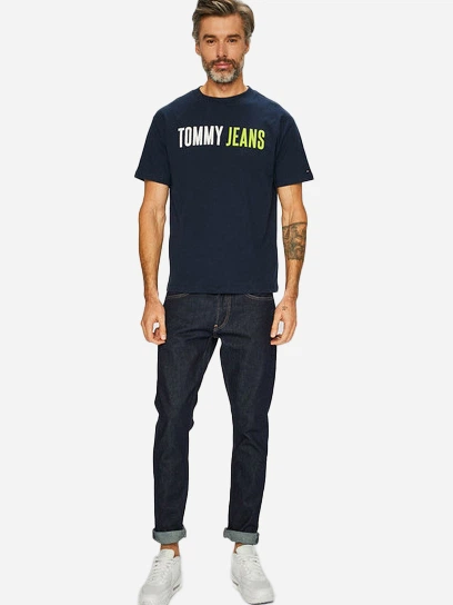 Футболка Tommy Jeans Tjm Tee TM0DM05550 S Black Iris (8719705465138) - зображення 3