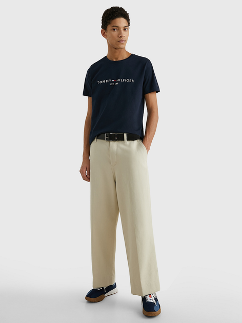 Koszulka męska basic Tommy Hilfiger MW0MW11465-403 2XL Granatowa (8719858460127) - obraz 3