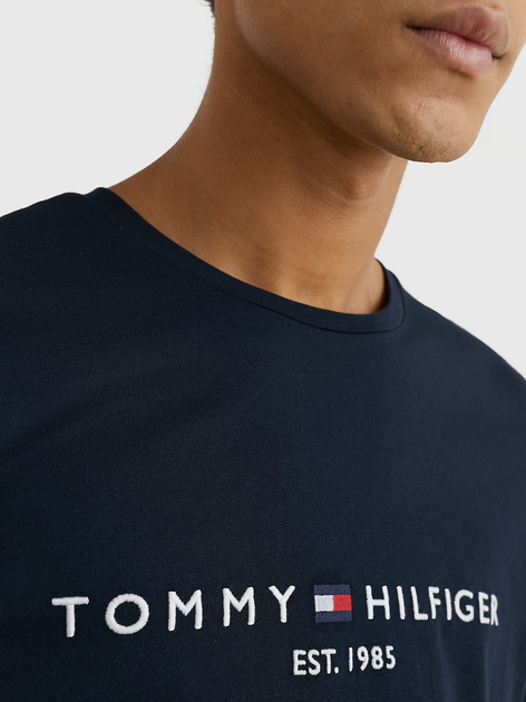 Футболка чоловіча Tommy Hilfiger MW0MW11465-403 M Темно-синя (8719858459411) - зображення 5