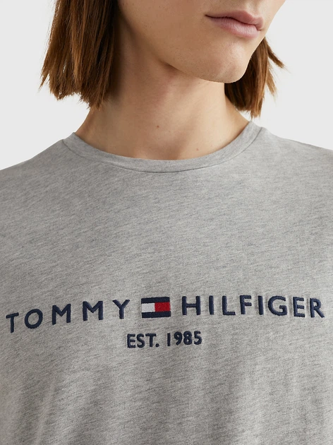 Koszulka męska basic Tommy Hilfiger MW0MW11465-501 S Szara (8719858460547) - obraz 5