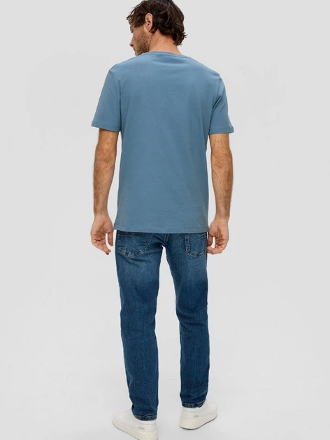 Футболка бавовняна чоловіча s.Oliver 10.3.11.12.130.2141455-5402 S Синя (4099975048809) - зображення 4