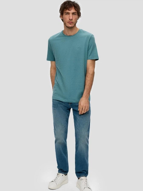 Koszulka męska bawełniana s.Oliver 10.3.11.12.130.2141455-6565 S Turkusowa (4099975049325) - obraz 3