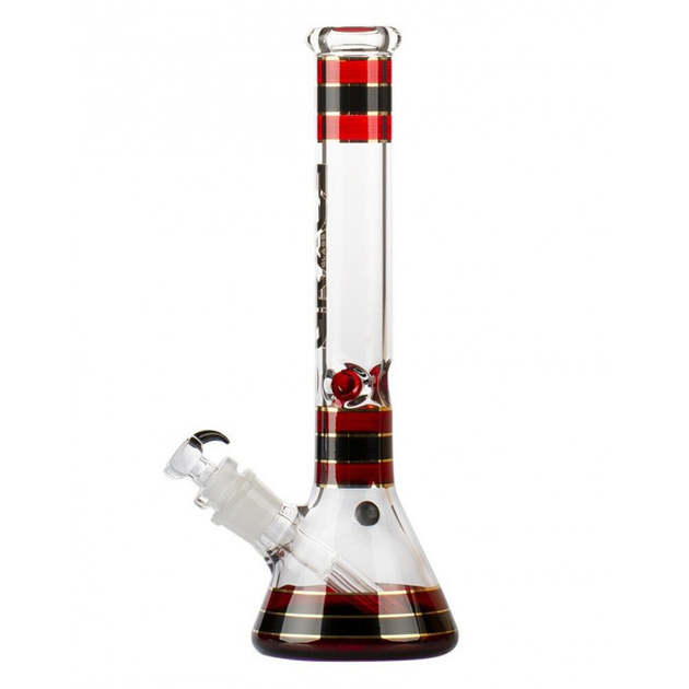 Бонг скляний Grace Glass Striped Series Red 320mm. - изображение 3