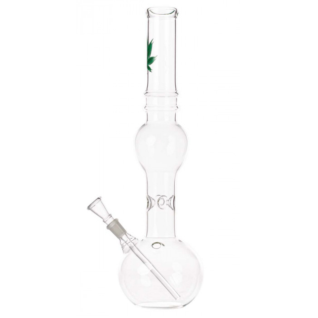 Бонг скляний GreenLine Leaf N2 390mm - Фото 2 Бонг скляний GreenLine Leaf N2 390mm - изображение 2