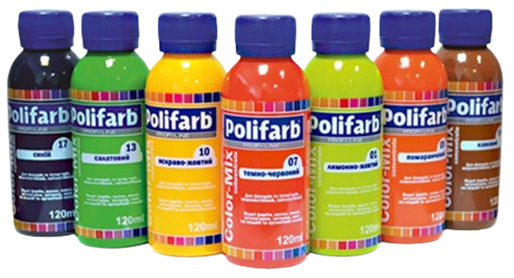 Колорант Polifarb Color Mix арт.07 темно-червоний 0,12 л - зображення 2