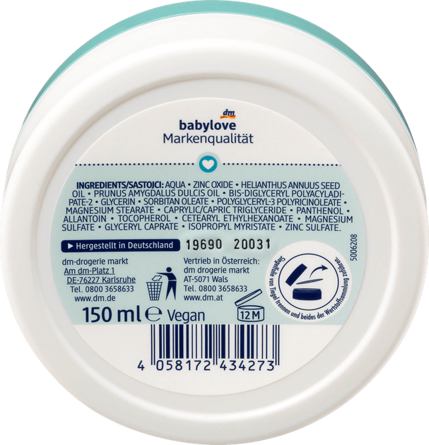 Крем для защиты сухой и чувствительной кожи Babylove Ultra Sensitive Cream 150мл - Фото 4 Крем для защиты сухой и чувствительной кожи Babylove Ultra Sensitive Cream 150мл - изображение 4