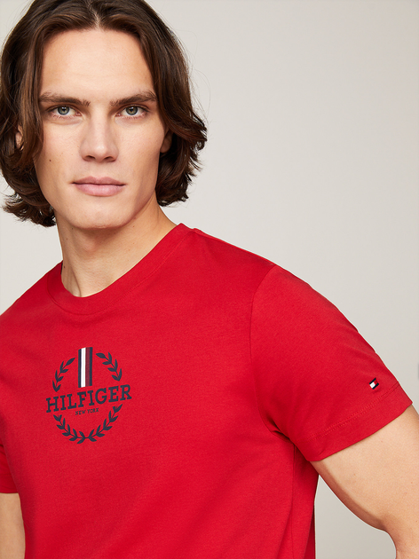 Koszulka męska bawełniana Tommy Hilfiger MW0MW34388-XLG M Czerwona (8720646424856) - obraz 5