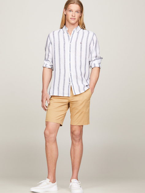 Koszula męska lniana Tommy Hilfiger MW0MW34612-0FA M Biała (8720646636891) - obraz 3