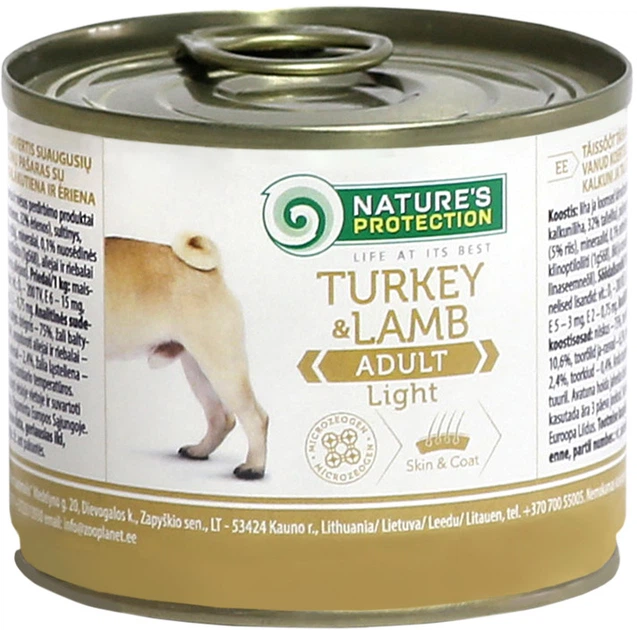 Влажный корм для собак Nature's Protection Adult Light Turkey & Lamb с ...