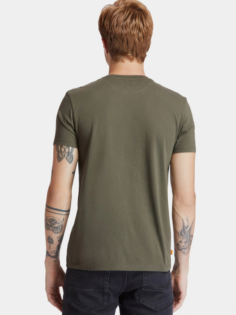 T-shirt męski bawełniany Timberland TB0A2BPR M Khaki (193392792568) - obraz 2