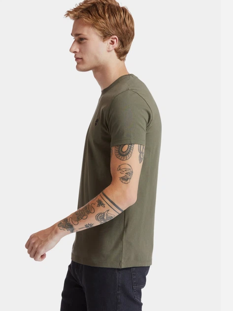 Футболка бавовняна довга чоловіча Timberland TB0A2BPR XXL Хакі (193392792797) - зображення 3