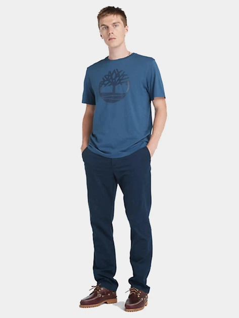 T-shirt męski bawełniany Timberland TB0A2C2R L Niebieski (194902948338) - obraz 3