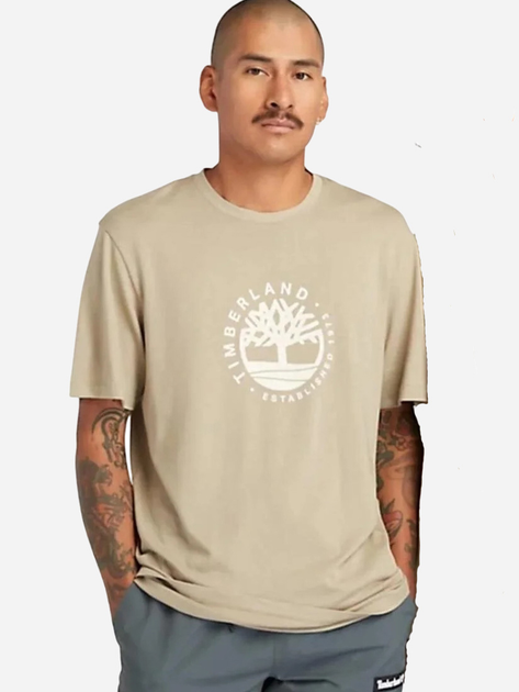 T-shirt męski Timberland TB0A65XS L Beżowy (196246865302) - obraz 1