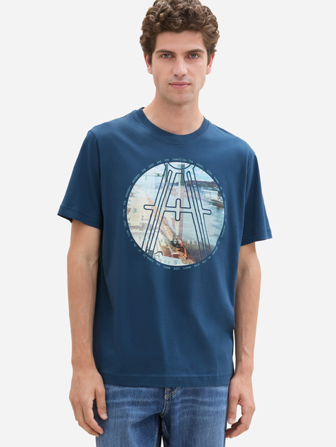 Koszulka męska bawełniana Tom Tailor 1043369 2XL Niebieska (4068127105233) - obraz 4