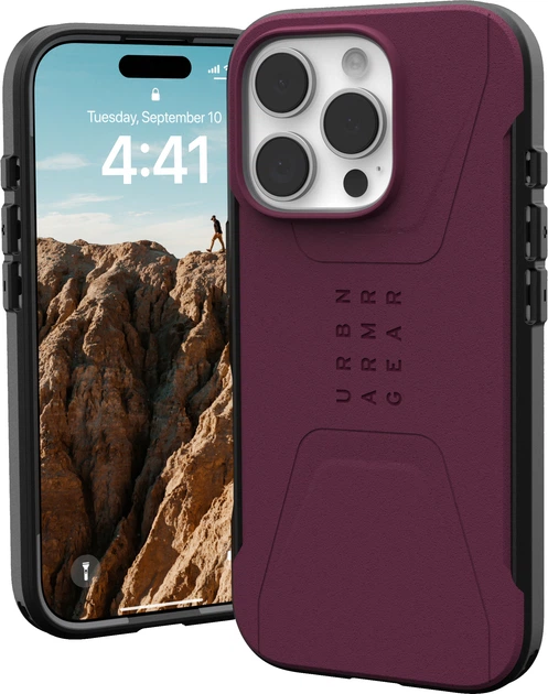 Etui UAG Civilian Magsafe dla Apple iPhone 16 Pro Bordeaux (AW82-0CE) - obraz 3