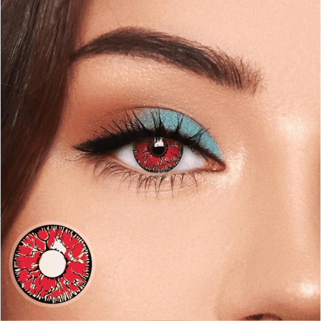 Контактные Линзы Красные ELITE Lens Дарк Ред 2 шт от продавца: Крейзі ...