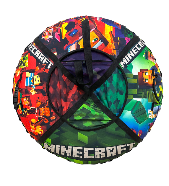 Тюбінг надувні санки ватрушка Minecraft (Майнкрафт) 100 см Take&Ride з камерою.(TR Майнкрафт 100) - изображение 2